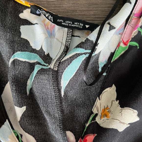 Women’s Zara Floral Print Dress SZ large - Picture 8 of 12